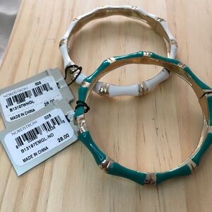 Sequin Bracelets Bundle of 2 Sold at Nordstrom 
Teal and Gold & White and Gold